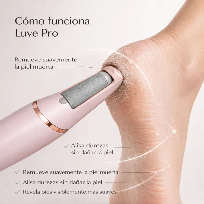 OFERTA 2X1 + EBOOK GRATIS Removedor Exfoliador de Callos Eléctrico LuvePro